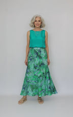 Green & Blue Tropical Print