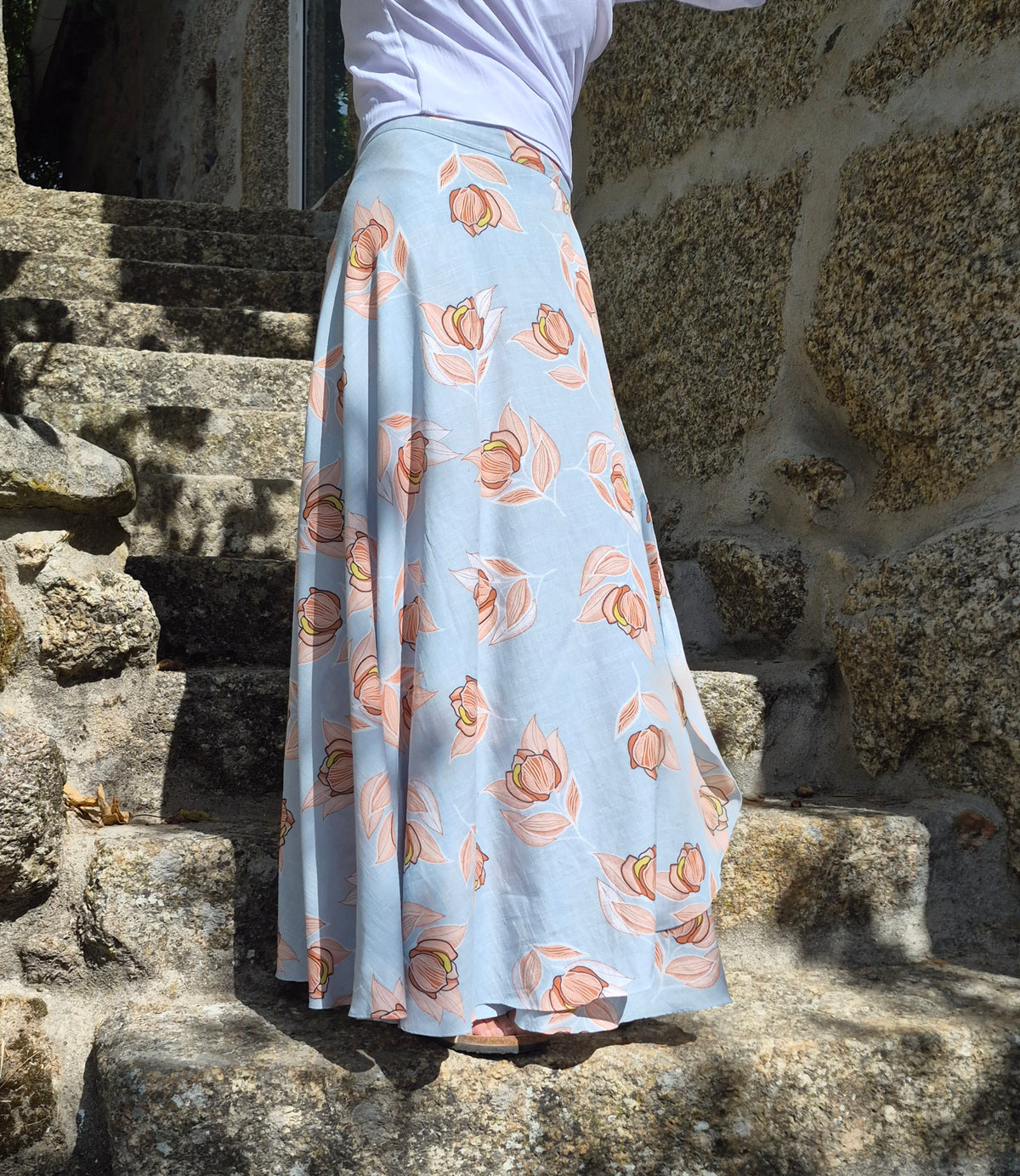 Light Blue and Peach