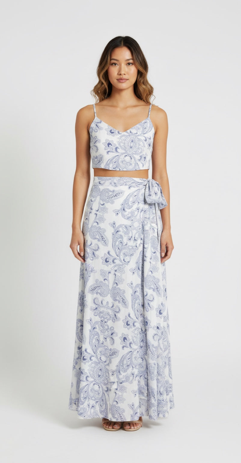 Blue & White Paisley