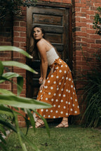 Copper Mustard Polka Dot