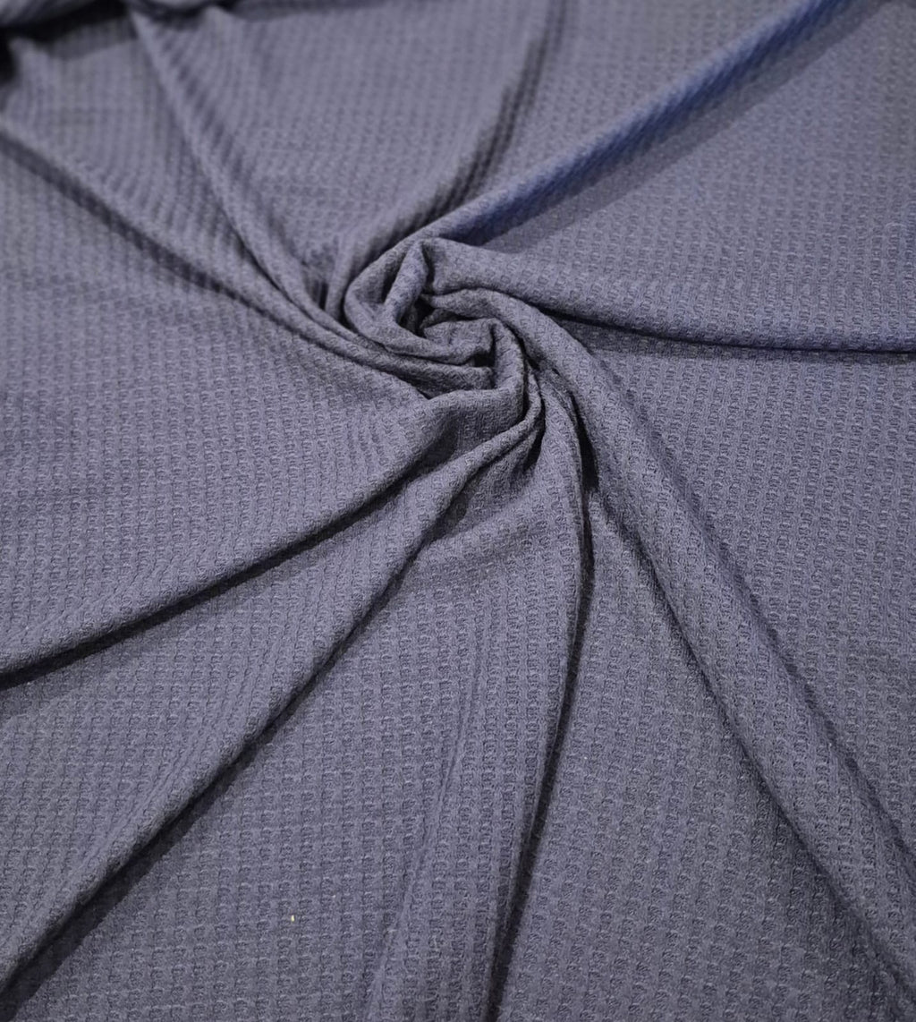 Blue Waffle Knit Over Top