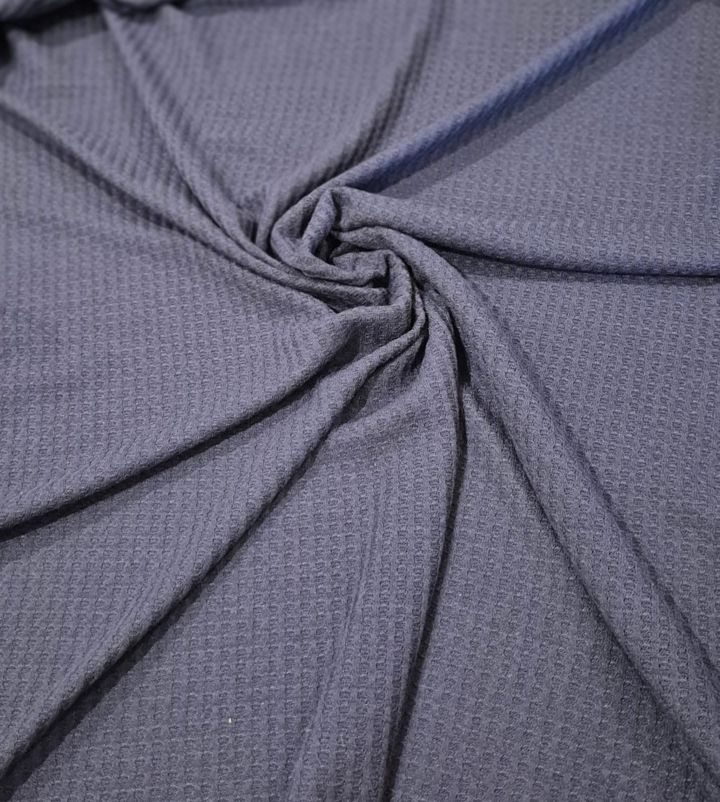 Blue Waffle Knit Over Top