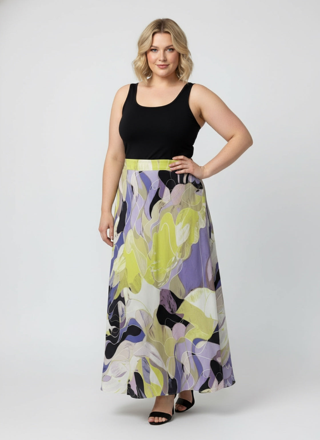 Green & Purple Abstract Swirl