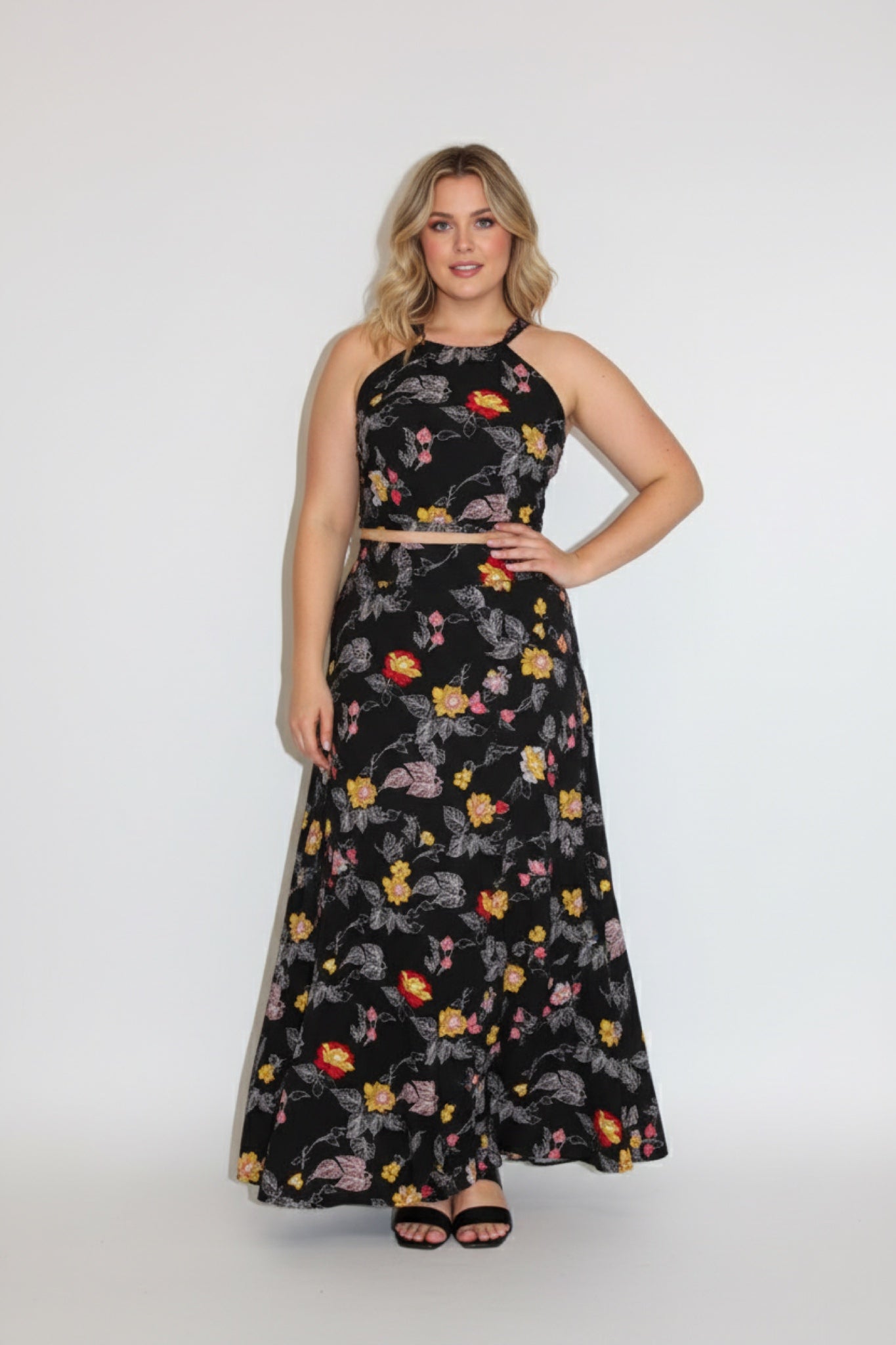 Black Garden Floral - Top