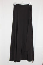 black wrap skirt on a white background