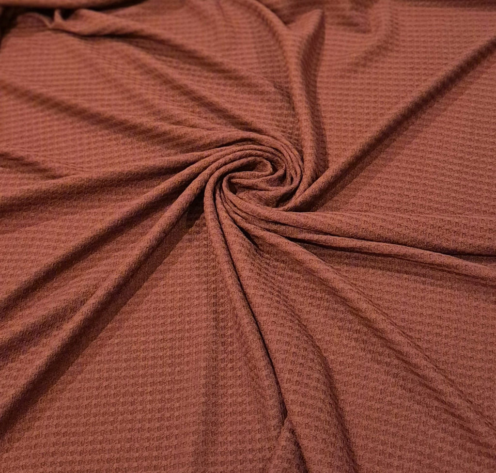 Rust Waffle Knit Over Top