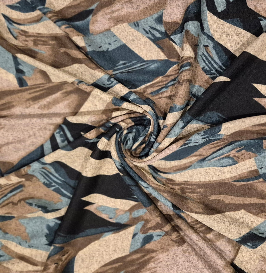 Blue & Brown Abstract Over Top
