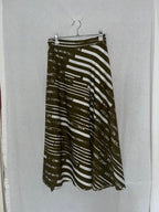 Olive Green & White Stripe