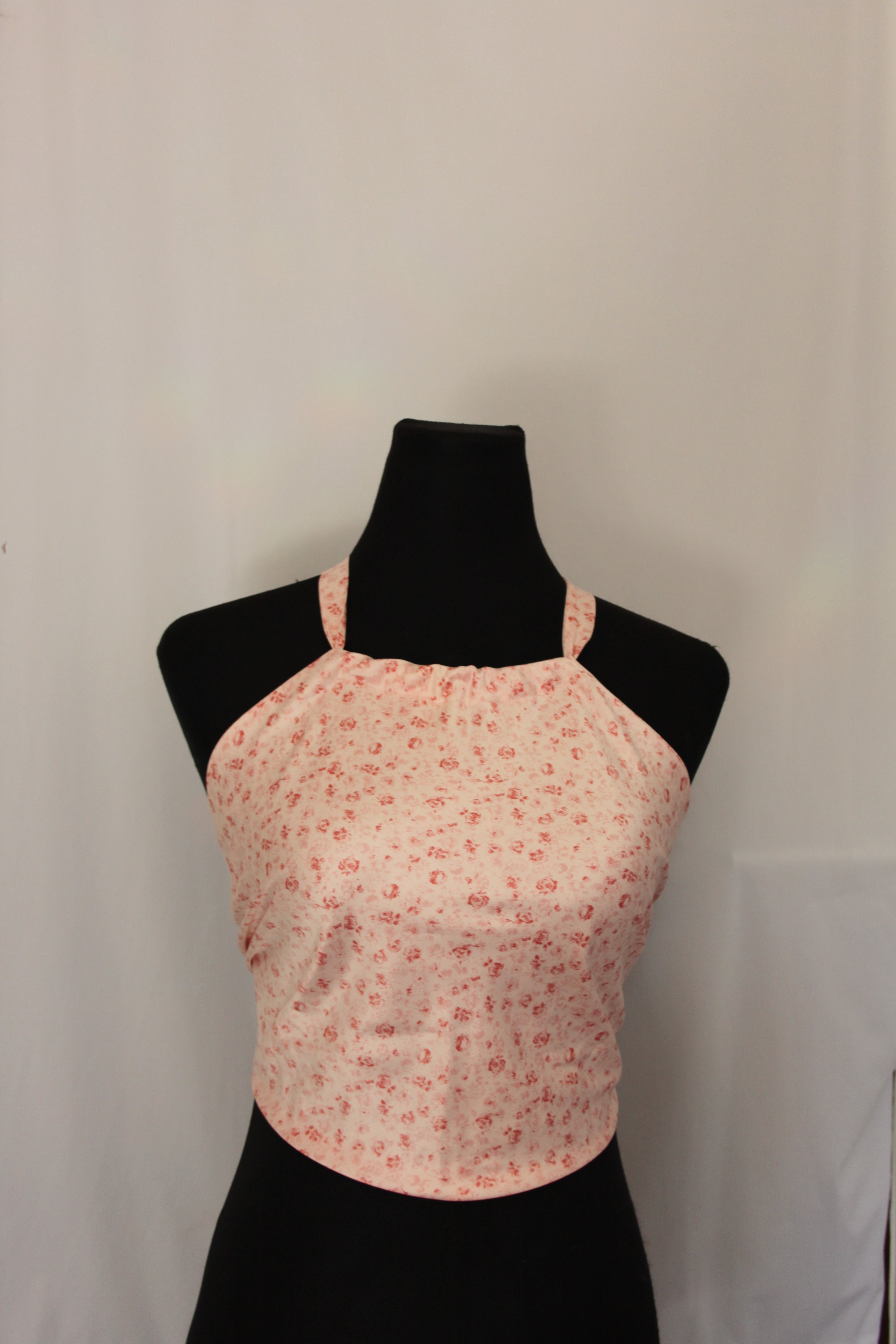 Pink Floral Satin - Top