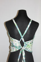 Green & White Floral - Top