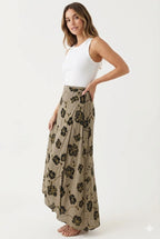 Khaki & Black Floral