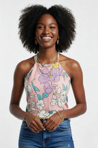 Bright Pink Floral - Top