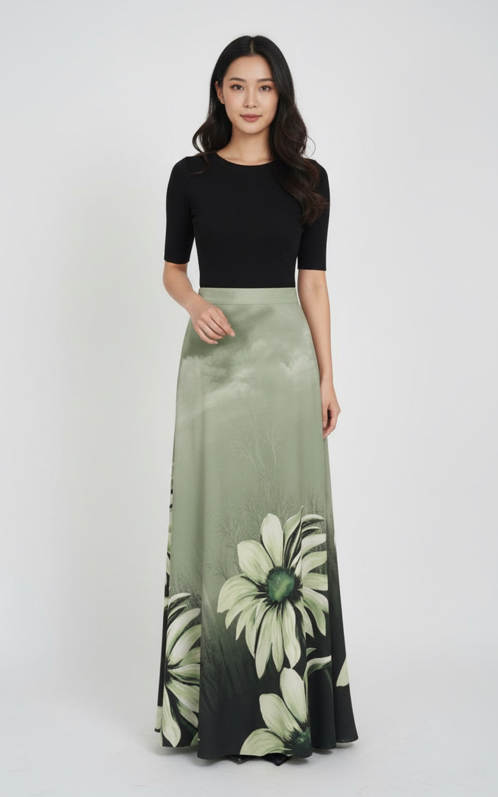 Green Ombre Floral