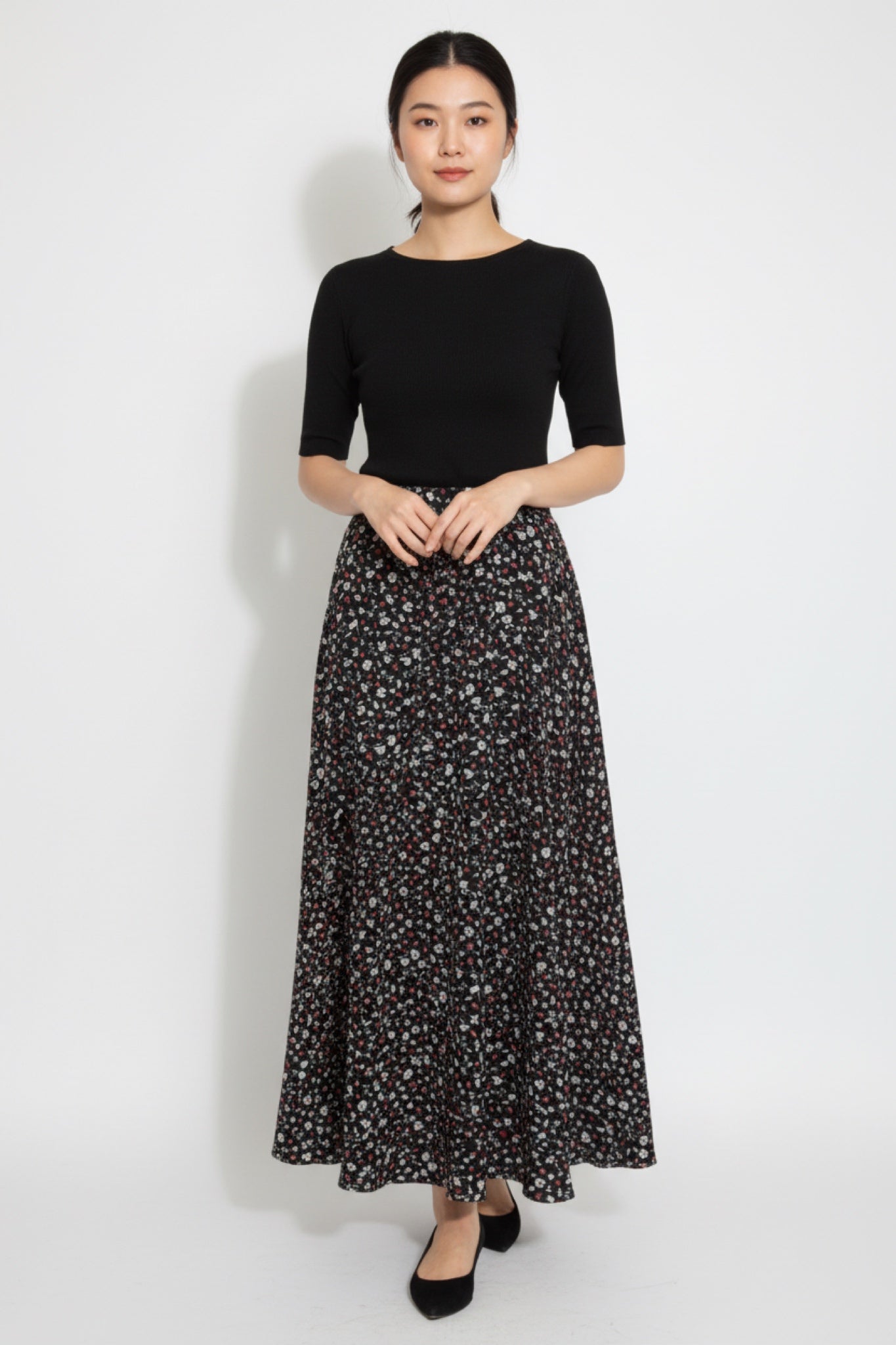 Black & Red Botanical Print