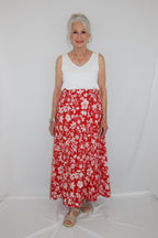 Crimson & White Floral