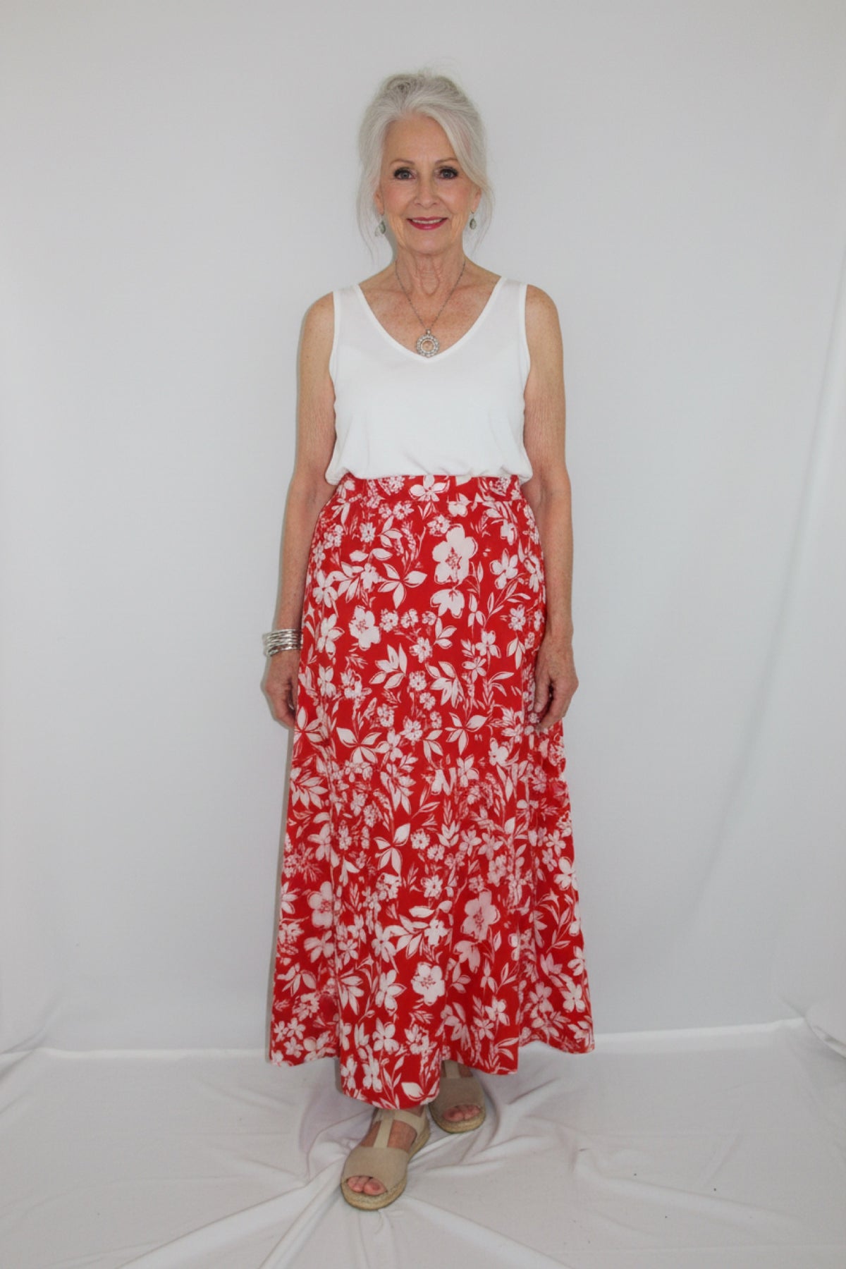 Crimson & White Floral