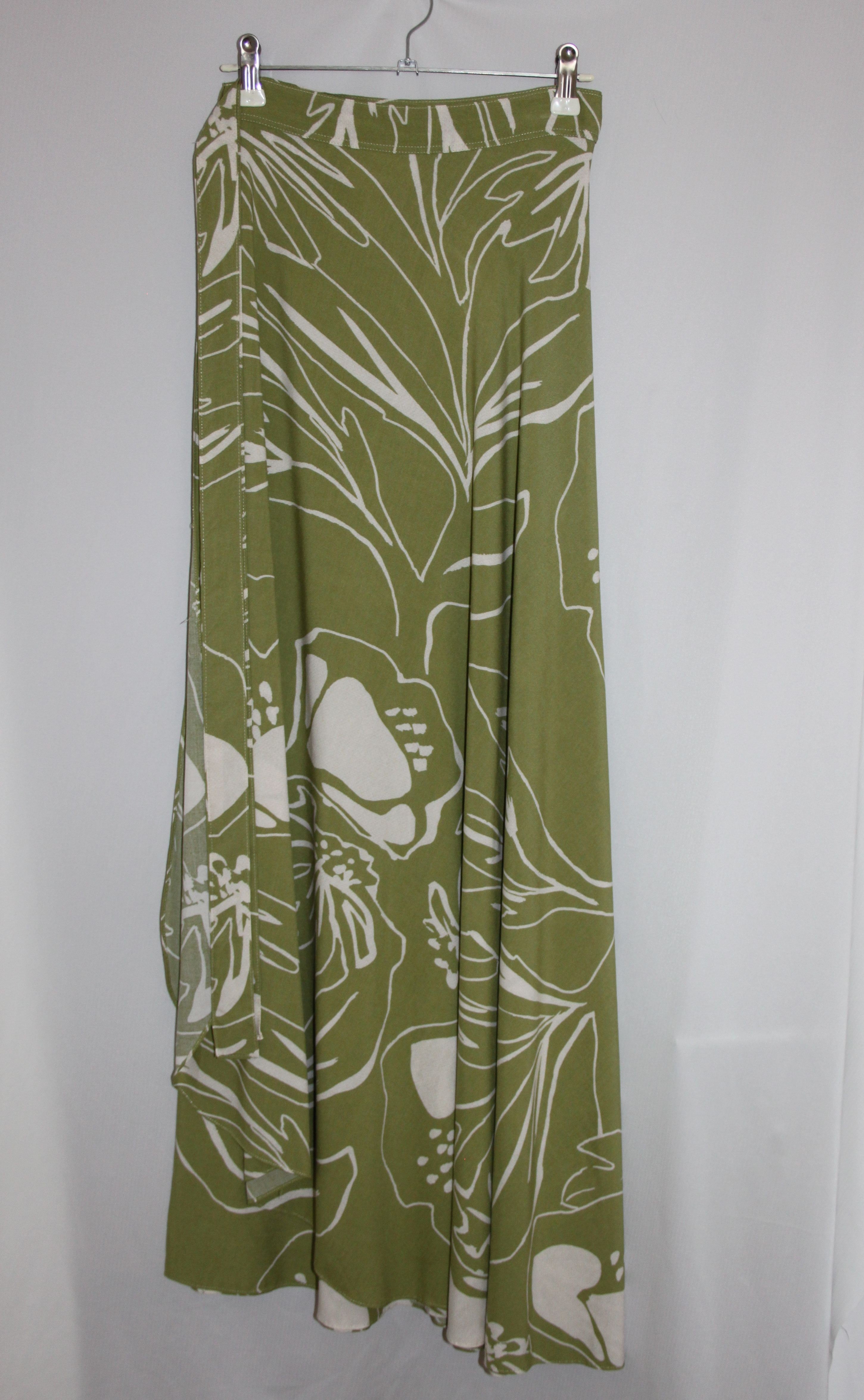 Olive & White Floral