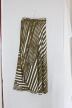Olive Green & White Stripe