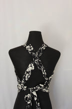Black & White Abstract Floral - Top