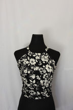 Black & White Abstract Floral - Top