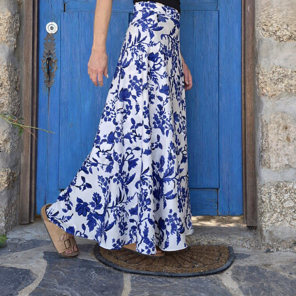 Navy Blue & White Floral