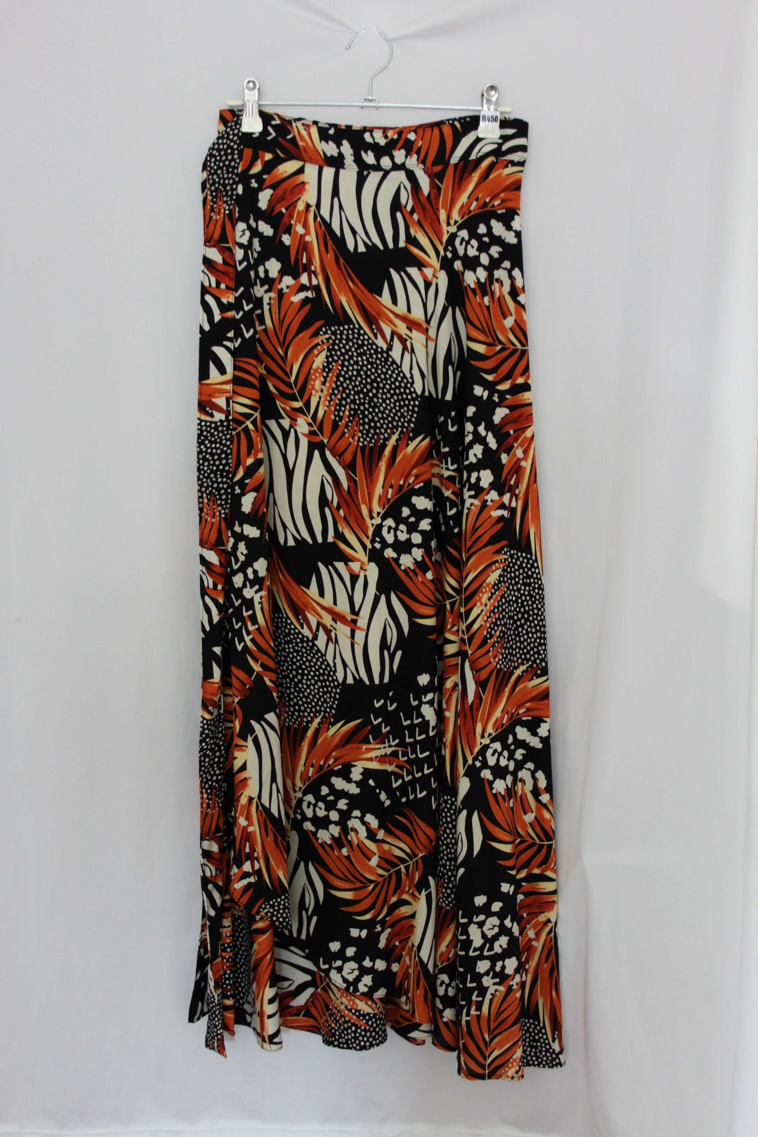 bright patterned skirt on a white background