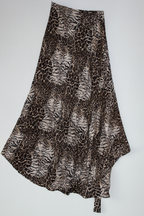 Animal print skirt on a white background