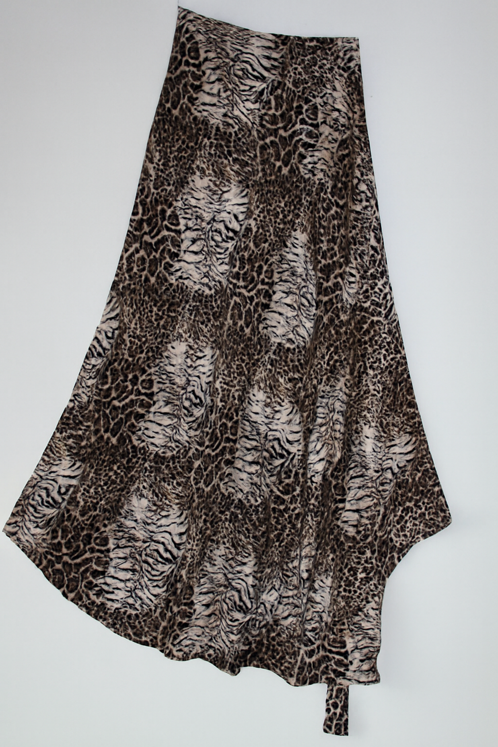Animal print skirt on a white background