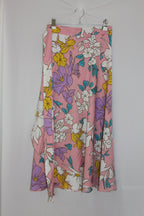 pink floral skirt on a white background